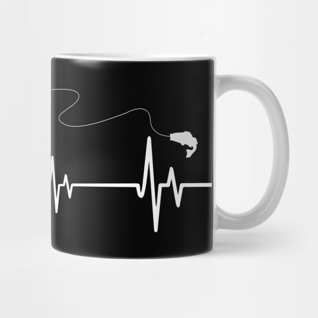 Fishing Heartbeat - Cool Funny Fishing lovers Gift by DnB